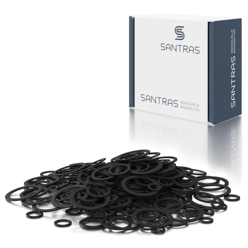 SANTRAS® Flachdichtungen 1 1/2 Zoll [25 St.] aus Gummi für diverse Anwendungen – Dichtungsset mit Gummidichtung, dem Alleskönner unter den Dichtungen von Santras