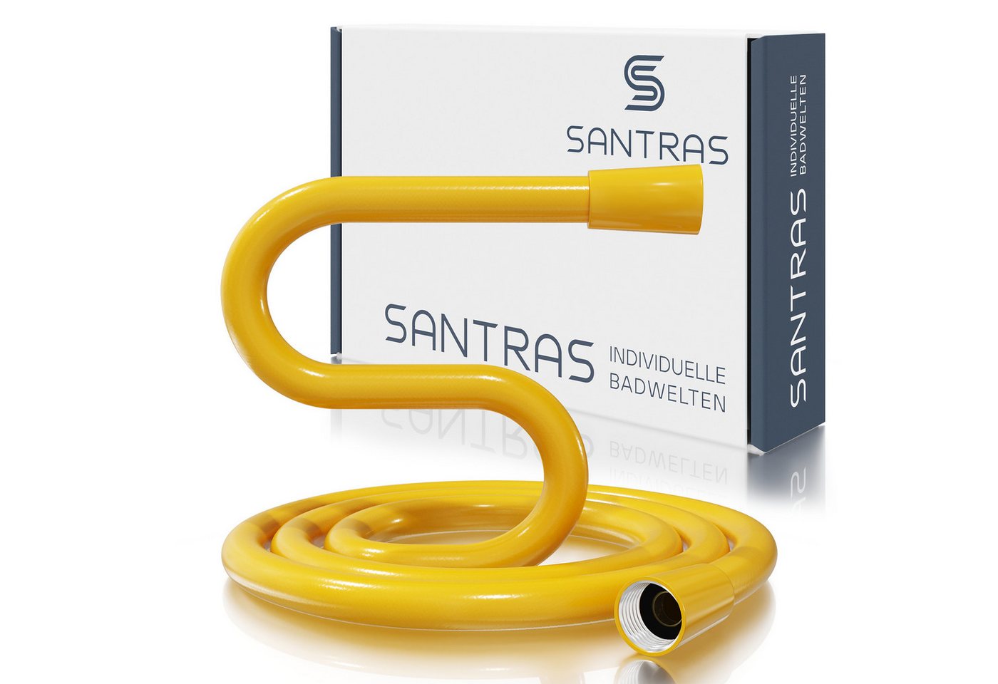 Santras Brauseschlauch Duschschlauch aus Kunststoff 1/2" in Gelb (1,25, 1,50, 2,00 m) von Santras
