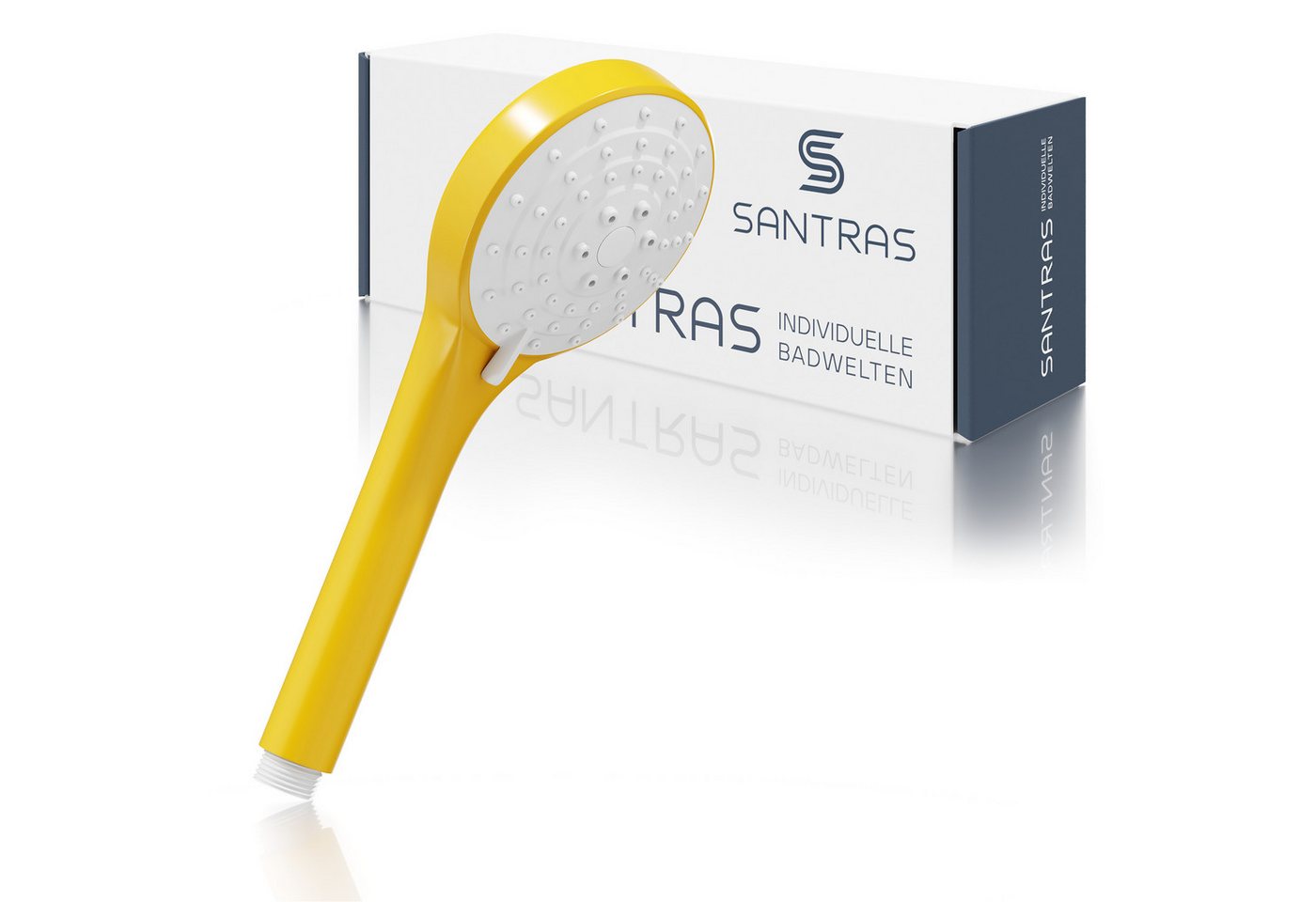 Santras Handbrause in Gelb (RAL 1004) - dreifach verstellbarer Duschkopf mit Wassersparer Santras Handbrause in Gelb (RAL 1004) - dreifach verstellbarer Duschkopf mit Wassersparer von Santras