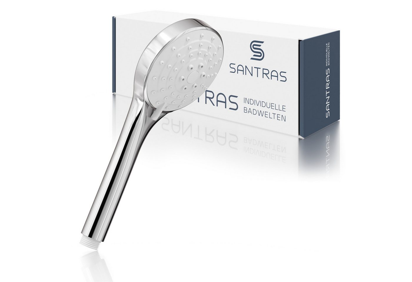 Santras Handbrause in Chrom - dreifach verstellbarer Duschkopf mit Wassersparer Santras Handbrause in Chrom - dreifach verstellbarer Duschkopf mit Wassersparer von Santras