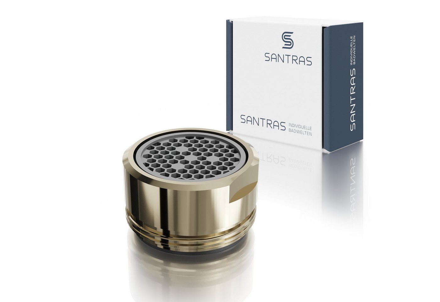 Santras Waschtischarmatur Luftsprudler / Strahlregler M24 in Edelmessing (Gold) Santras Waschtischarmatur Luftsprudler / Strahlregler M24 in Edelmessing (Gold) von Santras