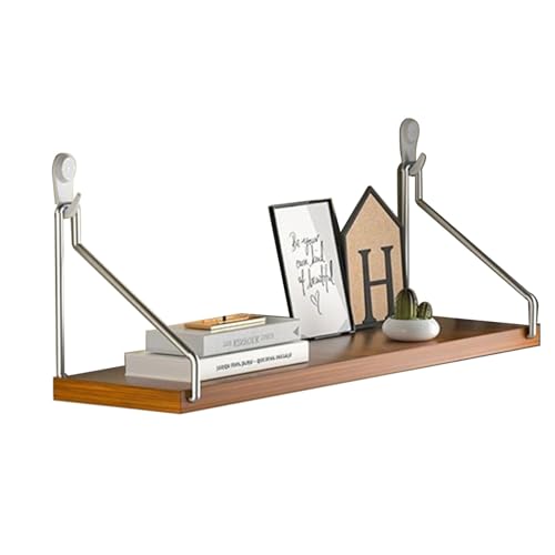 SanzIa Schwebende Regale, Rustikales Holz Wandregal für Schlafzimmer, Wohnzimmer, Bad, Küche, Büro(Color:Brown,Size:40x15cm) von SanzIa