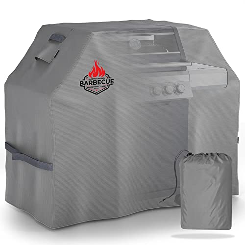 SANZARO Grill Abdeckhaube Wetterfest – 600D Oxford mit Ripstop-Textilgewebe, BBQ Abdeckplane Wasserdicht für Weber Brinkmann Char Broil, Cover Grillabdeckung Winterfest Schutzhülle - 152x71x112cm von Sanzaro