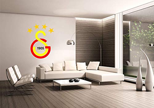 Wandtattoo Galatasaray (rot - gelb - schwarz - Gold - 60x100 cm) von Saphir Design