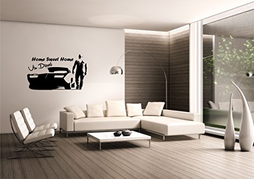 Saphir Design Wandtattoo Vin Diesel Home Sweet Home (Schwarz Matt 100x60cm) von Saphir Design