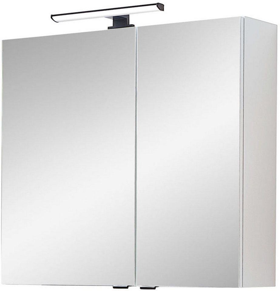 Saphir Badezimmerspiegelschrank Spiegelschrank Quickset 500, 2 Türen, 67cm breit, LED-Aufsatzleuchte inkl. Schalter und Steckdose Saphir Badezimmerspiegelschrank Spiegelschrank Quickset 500, 2 Türen, 67cm breit, LED-Aufsatzleuchte inkl. Schalter und Steckdose von Saphir