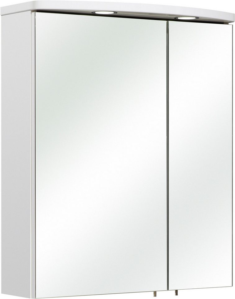 Saphir Badezimmerspiegelschrank Spiegelschrank Serie 3006 inkl. LED-Beleuchtung, 2 Türen Badschrank 60 cm breit, inkl. Steckdose und Türdämpfer von Saphir