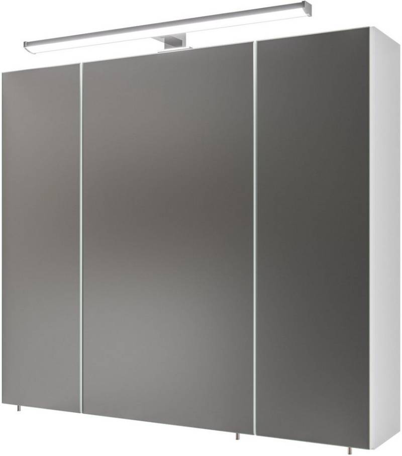 Saphir Badezimmerspiegelschrank Spiegelschrank Serie 3006 inkl. LED-Beleuchtung, 3 Türen Badschrank 80 cm breit, inkl. Steckdose und Türdämpfer von Saphir