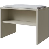 Saphir Badkommode "Badezimmer Sitzbank inkl. Sitzkissen aus Kunstleder in weiß und Ablage" verschiedene Farben, Garderobenbank 60 cm breit, gepolstert von Saphir