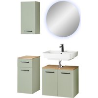 Saphir Badmöbel-Set "Badmöbel-Set Quickset 500, Waschbeckenunterschrank mit Spiegel" 4 Stk. tlg. von Saphir