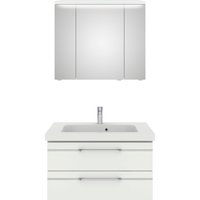 Saphir Badmöbel-Set "Balto Sprint 2-teilig, Mineralmarmor-Waschtisch mit LED-Spiegelschrank" 2 Stk. tlg. von Saphir