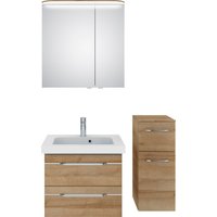 Saphir Badmöbel-Set "Balto Sprint 3-teilig, Mineralmarmor-Waschtisch mit LED-Spiegelschrank", (4 St.), Badezimmer Set mit Unterschrank inkl Türdämpfer, 3 Türen, 3 Schubladen von Saphir
