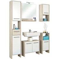 Saphir Badmöbel-Set "Quickset 350 5-teilig, mit Waschbeckenunterschrank und LED-Spiegel" Set, 5 Stk. tlg. von Saphir
