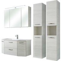 Saphir Badmöbel-Set "Quickset 936 4-teilig, Mineralmarmor-Waschtisch und LED-Spiegelschrank", (Set, 4 St.) von Saphir