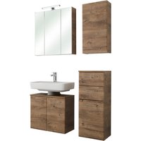 Saphir Badmöbel-Set "Quickset 943 4-teilig, Glaswaschtisch und LED-Spiegelschrank", (Set, 4 St.) von Saphir