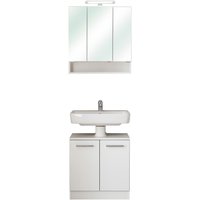 Saphir Badmöbel-Set "Quickset 953 2-teilig, Waschbeckenunterschrank und LED-Spiegelschrank", (Set), in Weiß Glanz, Badmöbel inkl. Türdämpfer, ohne Waschbecken, 5 Türen von Saphir