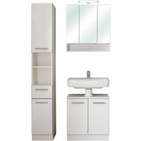 Saphir Badmöbel-Set "Quickset 953 3-teilig, Waschbeckenunterschrank und LED-Spiegelschrank", (Set), in Weiß Glanz, Badmöbel inkl. Türdämpfer, ohne Waschbecken, 7 Türen von Saphir