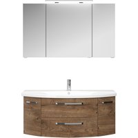 Saphir Badmöbel-Set "Serie 4010 2-teilig Keramik-Waschtisch mit LED-Spiegelschrank", (Set), Badezimmer Set 120,5 cm breit, inkl. Türdämpfer, 5 Türen, 2 Schubladen von Saphir
