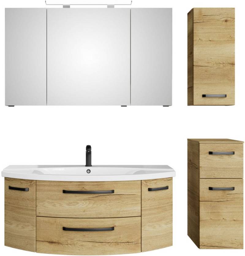 Saphir Badmöbel-Set Serie 4010 4-teilig Keramik-Waschtisch mit LED-Spiegelschrank, (Set), Badezimmer Set mit Unterschrank, Hängeschrank, inkl. Türdämpfer von Saphir