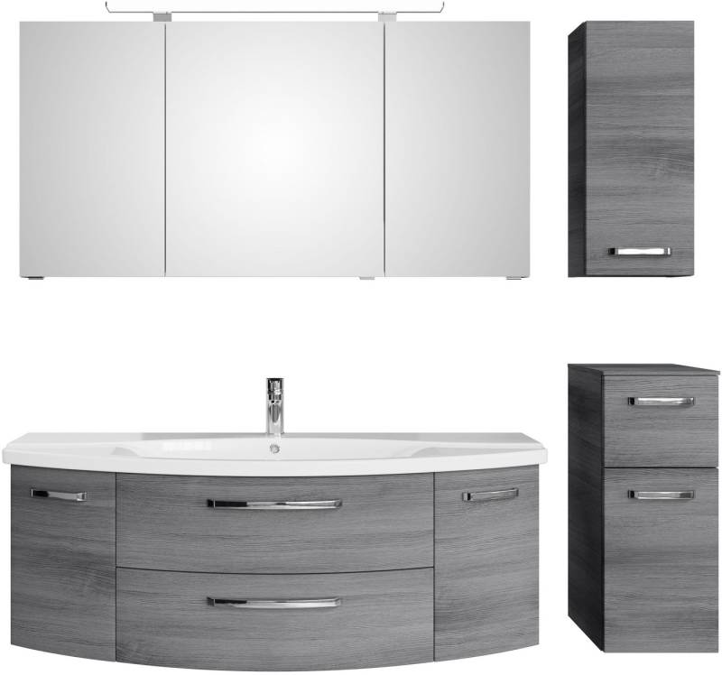 Saphir Badmöbel-Set Serie 4010 4-teilig Keramik-Waschtisch mit LED-Spiegelschrank, (Set), Badezimmer Set mit Unterschrank, Hängeschrank, inkl. Türdämpfer von Saphir