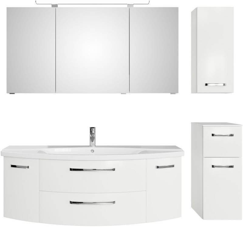 Saphir Badmöbel-Set Serie 4010 4-teilig Keramik-Waschtisch mit LED-Spiegelschrank, (Set), Badezimmer Set mit Unterschrank, Hängeschrank, inkl. Türdämpfer von Saphir