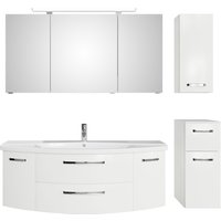 Saphir Badmöbel-Set "Serie 4010 4-teilig Keramik-Waschtisch mit LED-Spiegelschrank" Set von Saphir