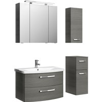 Saphir Badmöbel-Set "Serie 4010 4-teilig Keramik-Waschtisch mit LED-Spiegelschrank", (Set), Badezimmer Set mit Unterschrank, Hängeschrank, inkl. Türdämpfer von Saphir