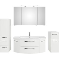 Saphir Badmöbel-Set "Serie 4010 4-teilig Keramik-Waschtisch mit LED-Spiegelschrank", (Set), Badezimmer Set mit Unterschrank, Midischrank, inkl. Türdämpfer von Saphir