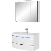 Saphir Badmöbel-Set "Serie 7045 2-teilig Mineralmarmor-Waschtisch mit LED-Spiegelschrank", (Set, 2 St.) von Saphir