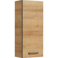 Saphir Hängeschrank "Quickset 919 Badschrank 30 cm breit mit 1 Tür und 2 Glas-Einlegeböden", Badezimmer-Hängeschrank inkl. Türdämpfer, Griffe in Grau von Saphir