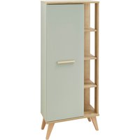 Saphir Midischrank "Quickset Badschrank 50,5 cm breit, 1 Tür, seitliche Ablagen", Badezimmer-Midischrank inkl. Türdämpfer, Griffe in Holz von Saphir