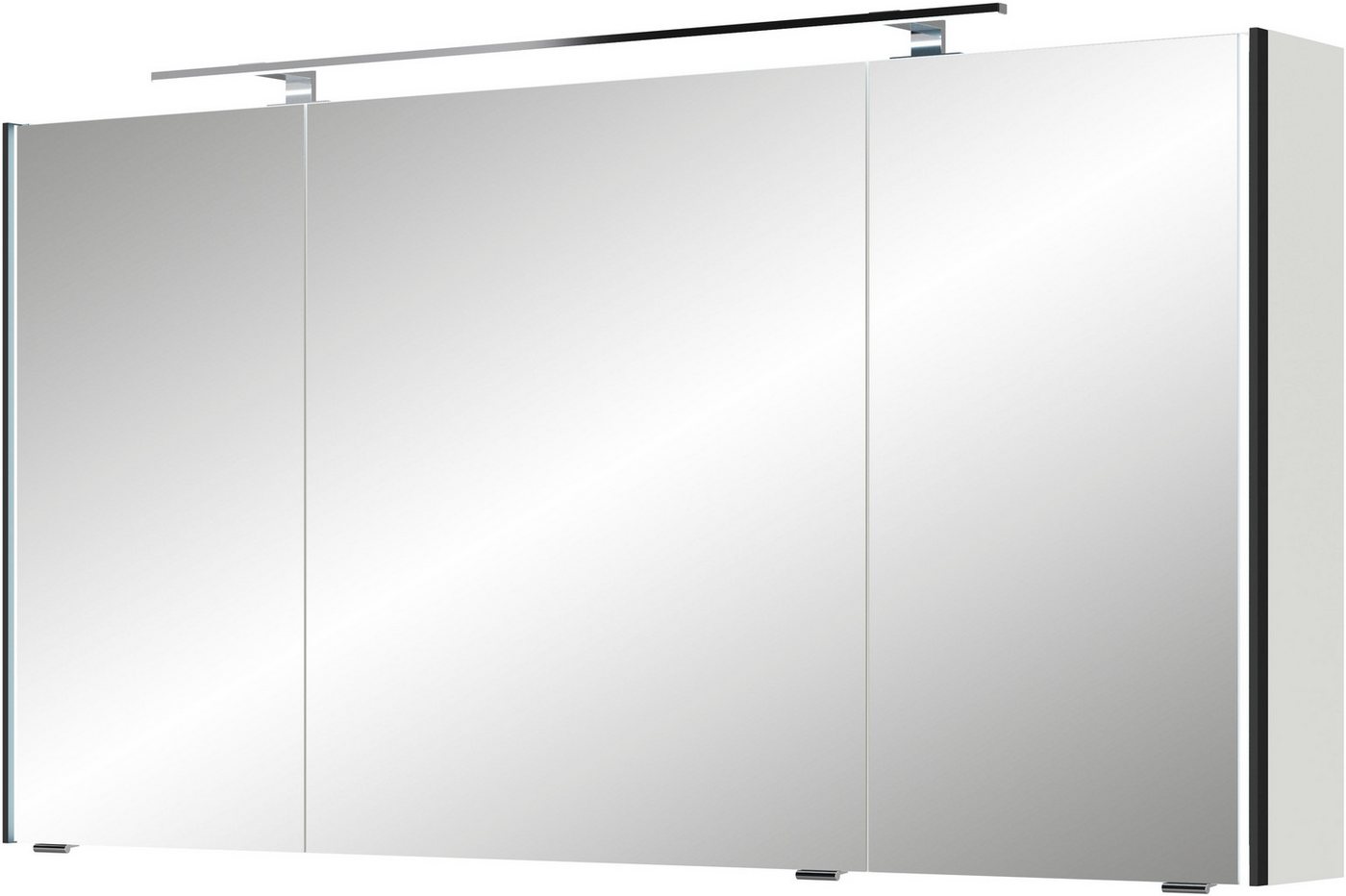 Saphir Spiegelschrank Serie 7045 Badezimmer-Spiegelschrank inkl. LED-Beleuchtung, 3 Türen Badschrank 133,2 cm breit, inkl. LEDplus Schalter und Türdämpfer von Saphir