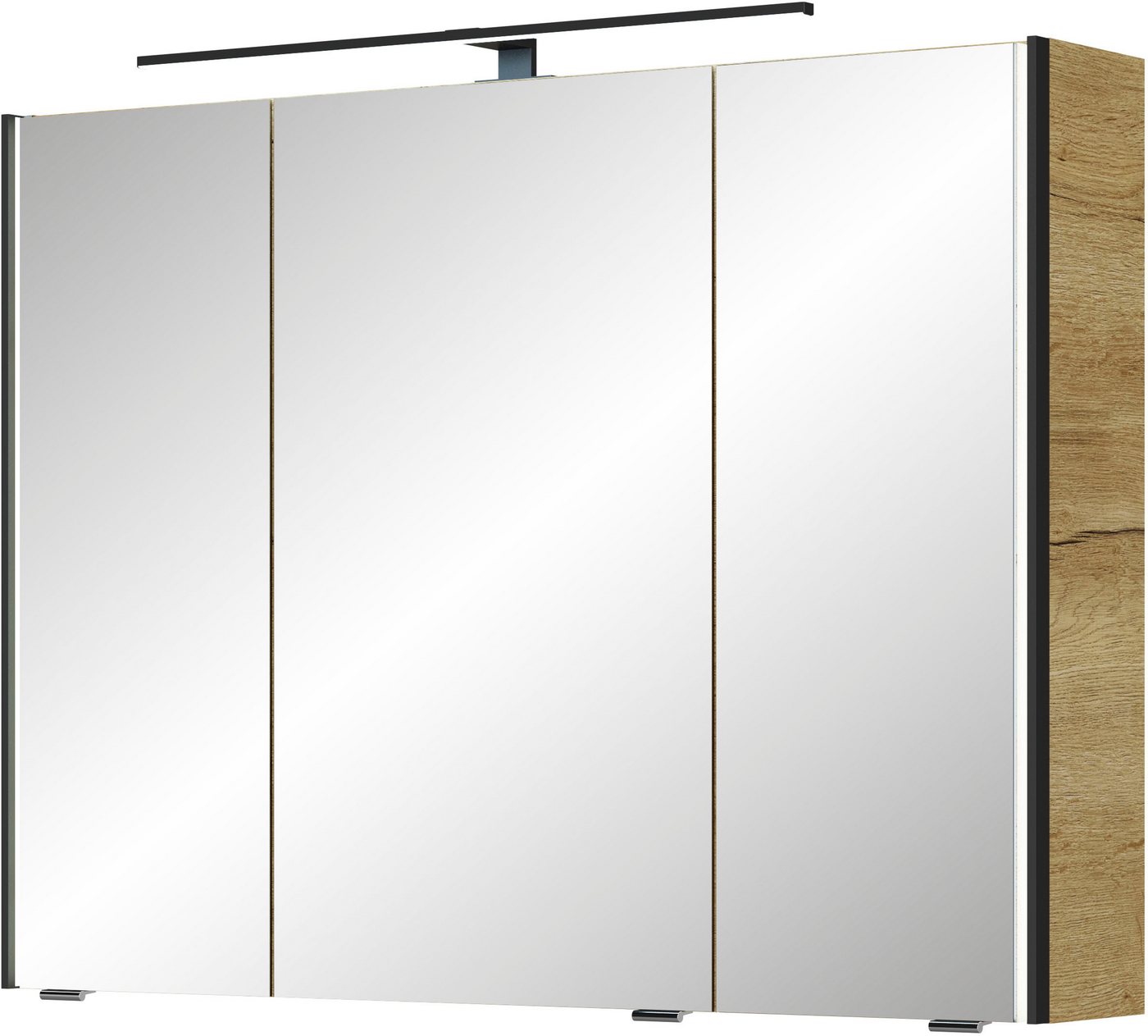 Saphir Spiegelschrank Serie 7045 Badezimmer-Spiegelschrank inkl. LED-Beleuchtung, 3 Türen Badschrank 93,2 cm breit, inkl. LEDplus Schalter und Türdämpfer von Saphir