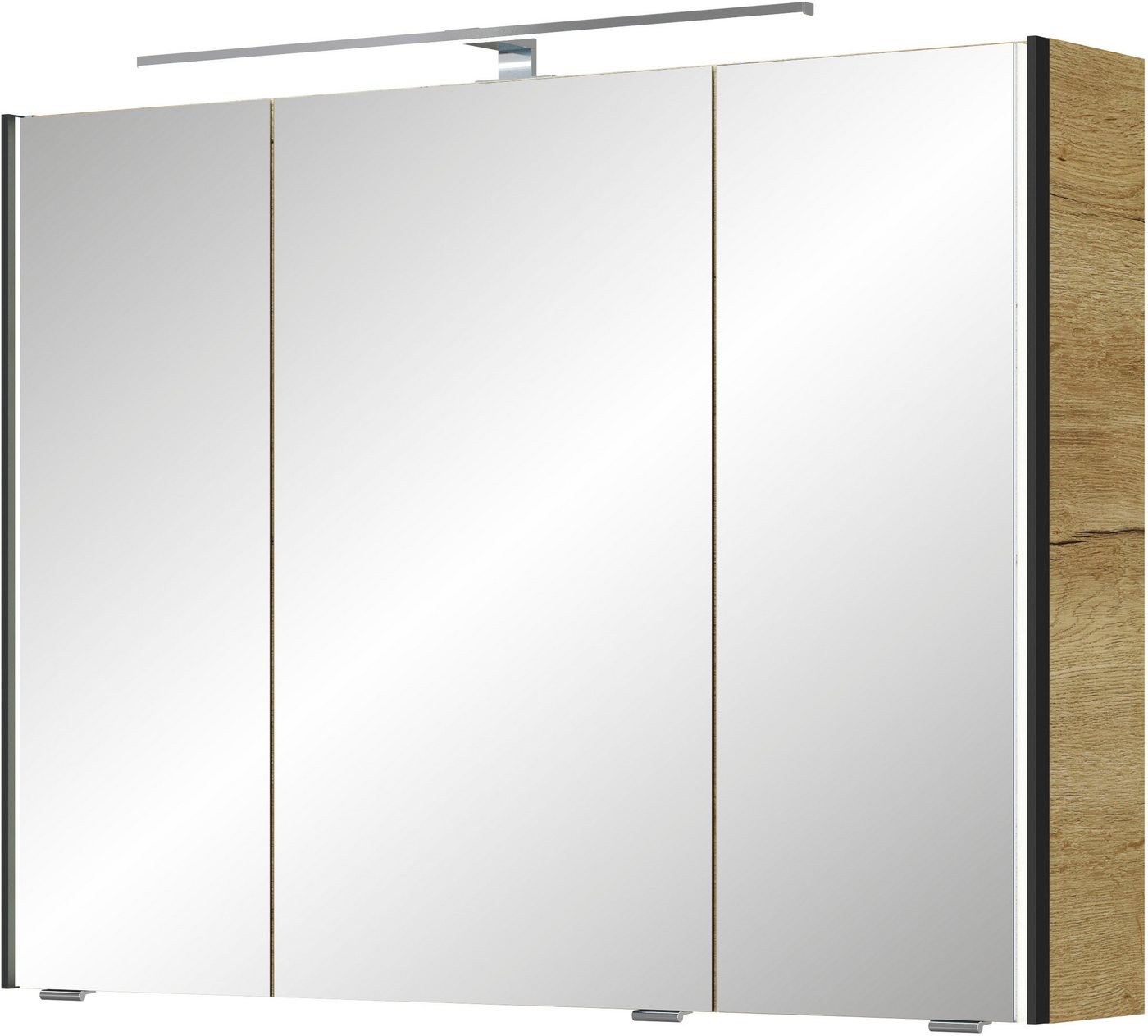 Saphir Spiegelschrank Serie 7045 Badezimmer-Spiegelschrank inkl. LED-Beleuchtung, 3 Türen Badschrank 93,2 cm breit, inkl. LEDplus Schalter und Türdämpfer von Saphir