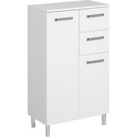 Saphir Unterschrank "Quickset Badschrank mit 2 Türen, 2 Schubladen, 60 cm breit", Badezimmer-Unterschrank inkl. Türdämpfer, Griffe in Chrom Glanz von Saphir