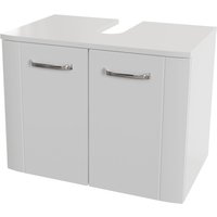 Saphir Waschbeckenunterschrank "Waschbeckenunterschrank Serie 3006, 2 Türen, Siphonausschnitt, 60cm" Waschbeckenschrank inkl. Türdämpfer, Griffe in Chrom Glanz von Saphir