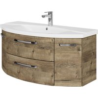 Saphir Waschtisch "Serie 4010 Keramik-Waschtisch mit Unterschrank, 120,5 cm breit", Waschplatz mit 2 Türen, 2 Schubladen, Badmöbel-Set mit Waschtisch von Saphir