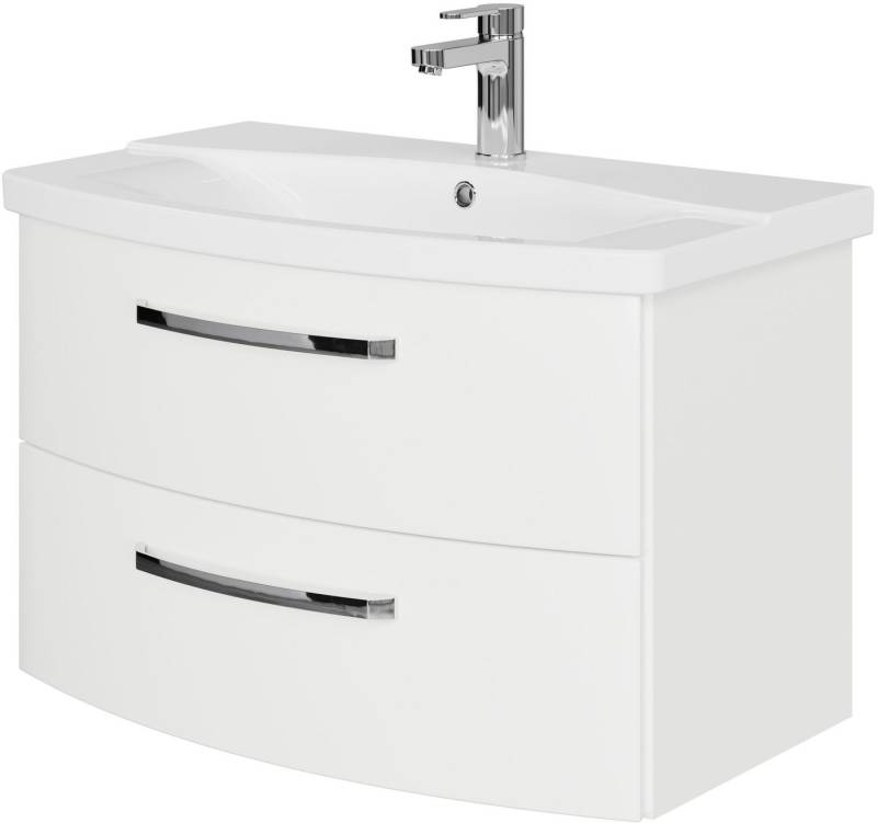 Saphir Waschtisch Serie 4010 Keramik-Waschtisch mit Unterschrank, 84 cm breit, Waschplatz mit 2 Schubladen, Badmöbel-Set mit Waschtisch von Saphir