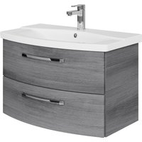Saphir Waschtisch "Serie 4010 Keramik-Waschtisch mit Unterschrank, 84 cm breit", Waschplatz mit 2 Schubladen, Badmöbel-Set mit Waschtisch von Saphir