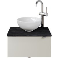 Saphir Waschtisch "Serie 6915 Waschschale mit Unterschrank für Gästebad, Gäste WC" Keramik-Aufsatzbecken, Waschtischplatte, Waschtischunterschrank, 3 Stk. tlg. 51 cm mit Keramik-Aufsatzbecken und 1 Tür Saphir Waschtisch "Serie 6915 Waschschale mit Unterschrank für Gästebad, Gäste WC" Keramik-Aufsatzbecken, Waschtischplatte, Waschtischunterschrank, 3 Stk. tlg. 51 cm mit Keramik-Aufsatzbecken und 1 Tür von Saphir