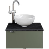Saphir Waschtisch "Serie 6915 Waschschale mit Unterschrank für Gästebad, Gäste WC" Keramik-Aufsatzbecken, Waschtischplatte, Waschtischunterschrank, 3 Stk. tlg. 51 cm mit Keramik-Aufsatzbecken und 1 Tür Saphir Waschtisch "Serie 6915 Waschschale mit Unterschrank für Gästebad, Gäste WC" Keramik-Aufsatzbecken, Waschtischplatte, Waschtischunterschrank, 3 Stk. tlg. 51 cm mit Keramik-Aufsatzbecken und 1 Tür von Saphir