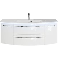 Saphir Waschtisch "Serie 7045 Mineralmarmor-Waschtisch und Unterschrank, 131 cm breit", Waschplatz mit 2 Schubladen, 2 Türen, Badmöbel Set mit Waschtisch von Saphir