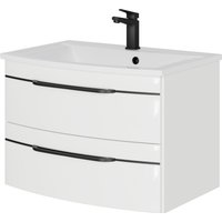 Saphir Waschtisch "Serie 7045 Mineralmarmor-Waschtisch und Unterschrank, 71,5 cm breit" Waschplatz mit 2 Schubladen, Badmöbel Set mit Waschtisch von Saphir