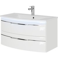 Saphir Waschtisch "Serie 7045 Mineralmarmor-Waschtisch und Unterschrank, 91 cm breit", Waschplatz mit 2 Schubladen, Badmöbel Set mit Waschtisch Saphir Waschtisch "Serie 7045 Mineralmarmor-Waschtisch und Unterschrank, 91 cm breit", Waschplatz mit 2 Schubladen, Badmöbel Set mit Waschtisch von Saphir