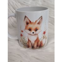 Fuchs Tasse | Kaffee Tee |Tasse Aus Keramik Sublimations Tassen Ca. 330Ml/Ca.11Oz Ca.440Ml/Ca.15Oz von Saphirkreation