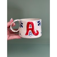 Handgefertigte Keramiktasse Personalisierte Keramikkaffeetasse von SaphroniaCeramic
