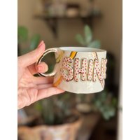 Handgefertigte Keramik Shine Mug Einzigartiges Kaffeetasse Geschenk von SaphroniaCeramic