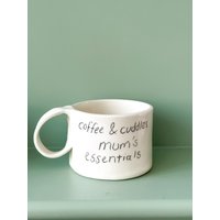 Mama Keramik Handgemachte Tasse Handwerk Geschenk Idee Kaffeetasse Für Sie Einzigartiges Personalisiertes Geburtstag Jubiläum von SaphroniaHandmades