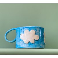 Wolken Keramik Handgemachte Becher Handwerk Geschenkidee Kaffeetasse Geschenk Für Sie Einzigartige Personalisierte Geburtstag Jahrestag von SaphroniaHandmades