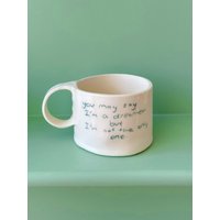 stellen Sie Sich Eine Handgefertigte Keramiktasse Aus Keramik Vor, Geschenkidee, Kaffeetasse, Geschenk Für Sie, Einzigartiges, Personalisiertes Zum von SaphroniaHandmades